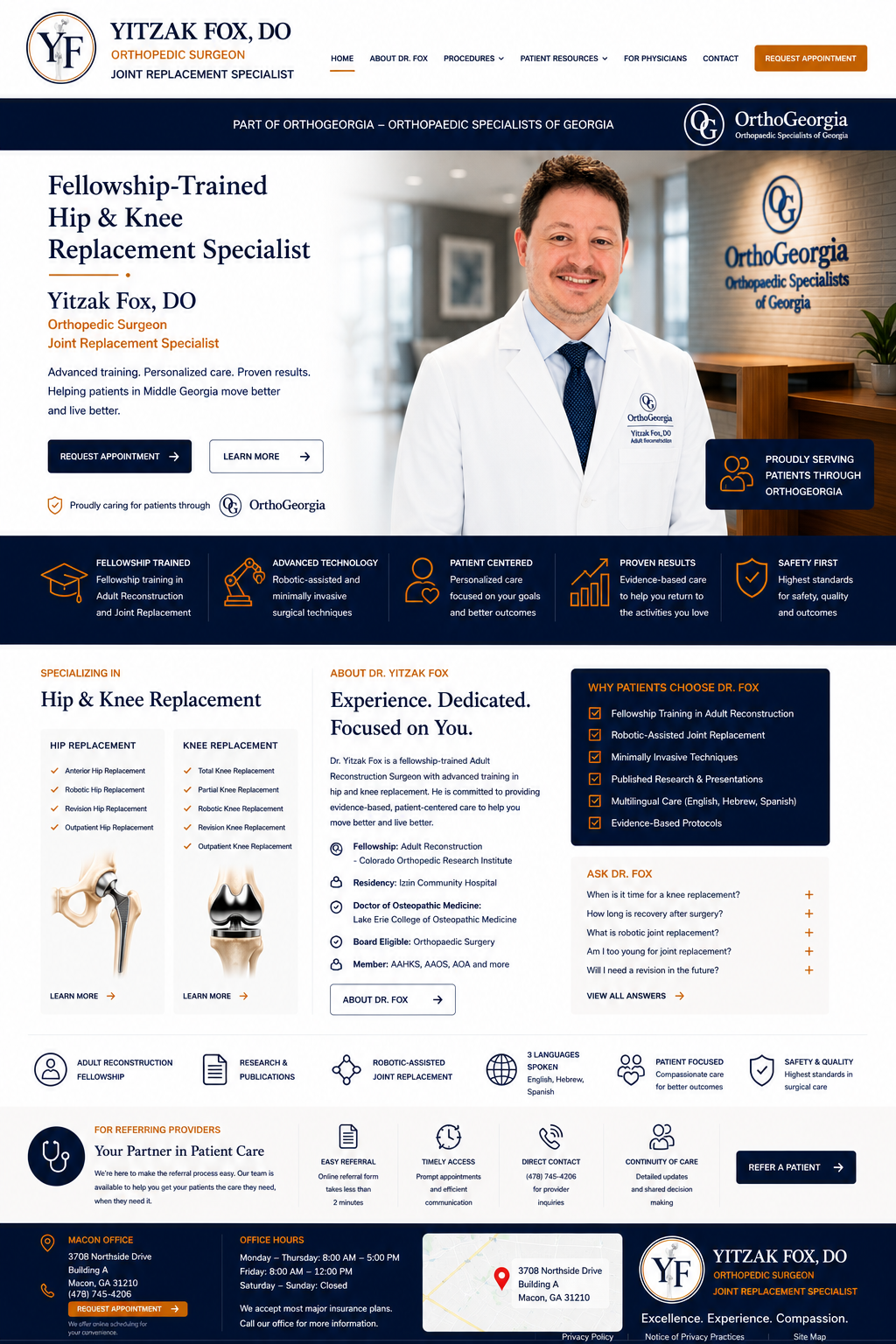 Dr. Yitzak Fox, DO — Adult Reconstruction Surgeon at OrthoGeorgia